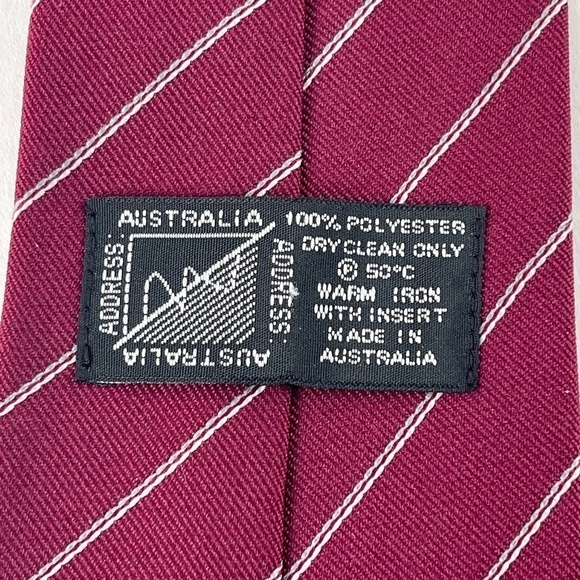 Australia Mens Tie Red Koala Striped - Picture 2 of 6